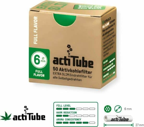 Actitube Charcoal Filters 6mm :